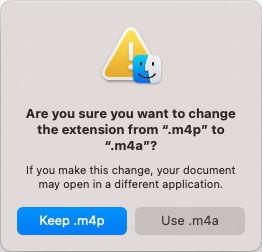 Change M4P to M4A file extension