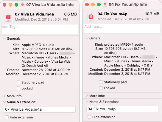 Apple Music and iTunes M4A file extension
