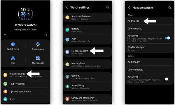 Add Music to Galaxy Watch