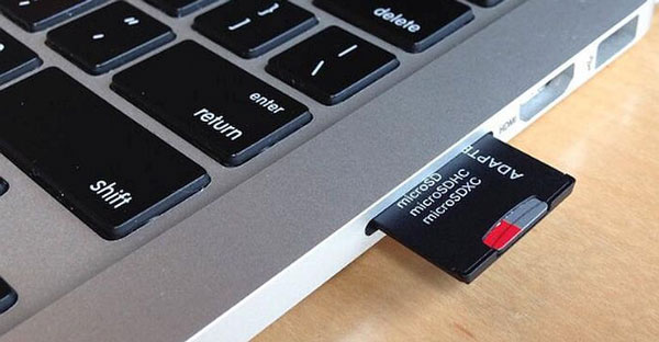 Insert SD card to SD card slot