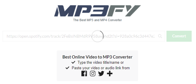 MP3FYでSpotify MP3変換