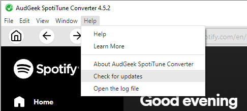 Upgrade AudGeek SpotiTune Converter (Windows)